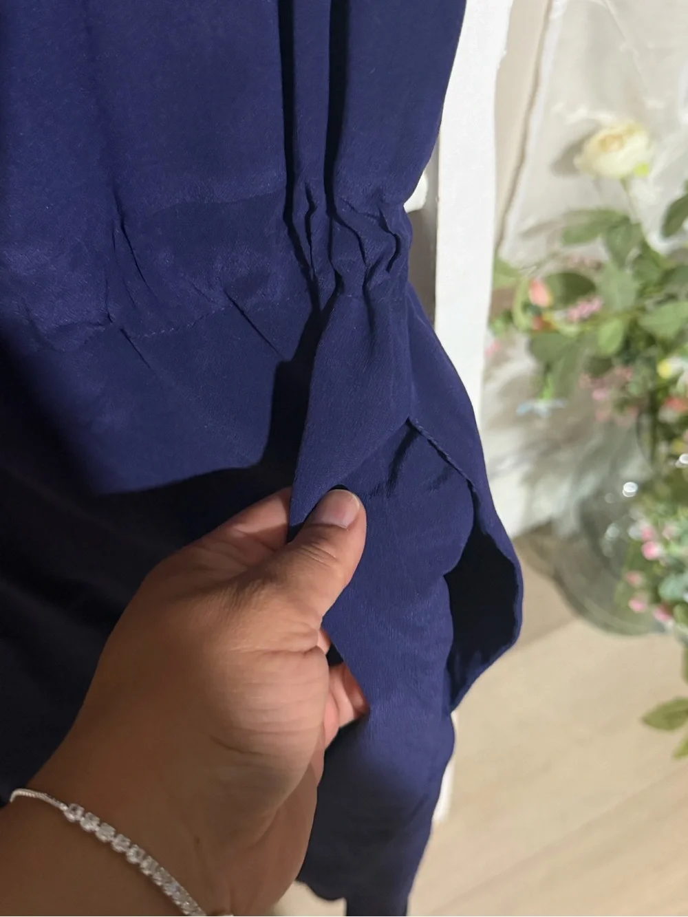 Madewell Navy Sleeveless Tie-Waist Coverup Dress